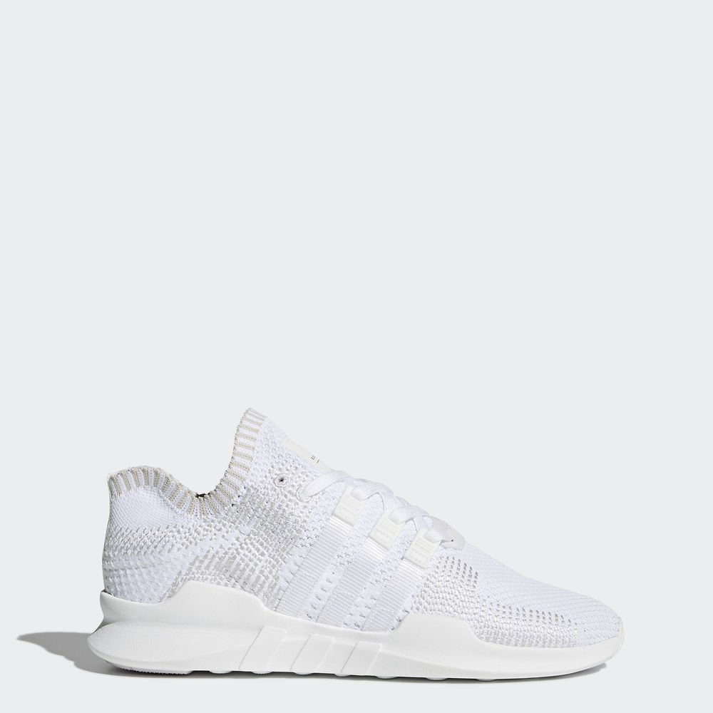 Adidas Eqt Support Adv Primeknit - Originals ανδρικα - Ασπρα/Ασπρα/Πρασινο,Μέγεθος: EU 36 – 54 2/3 (